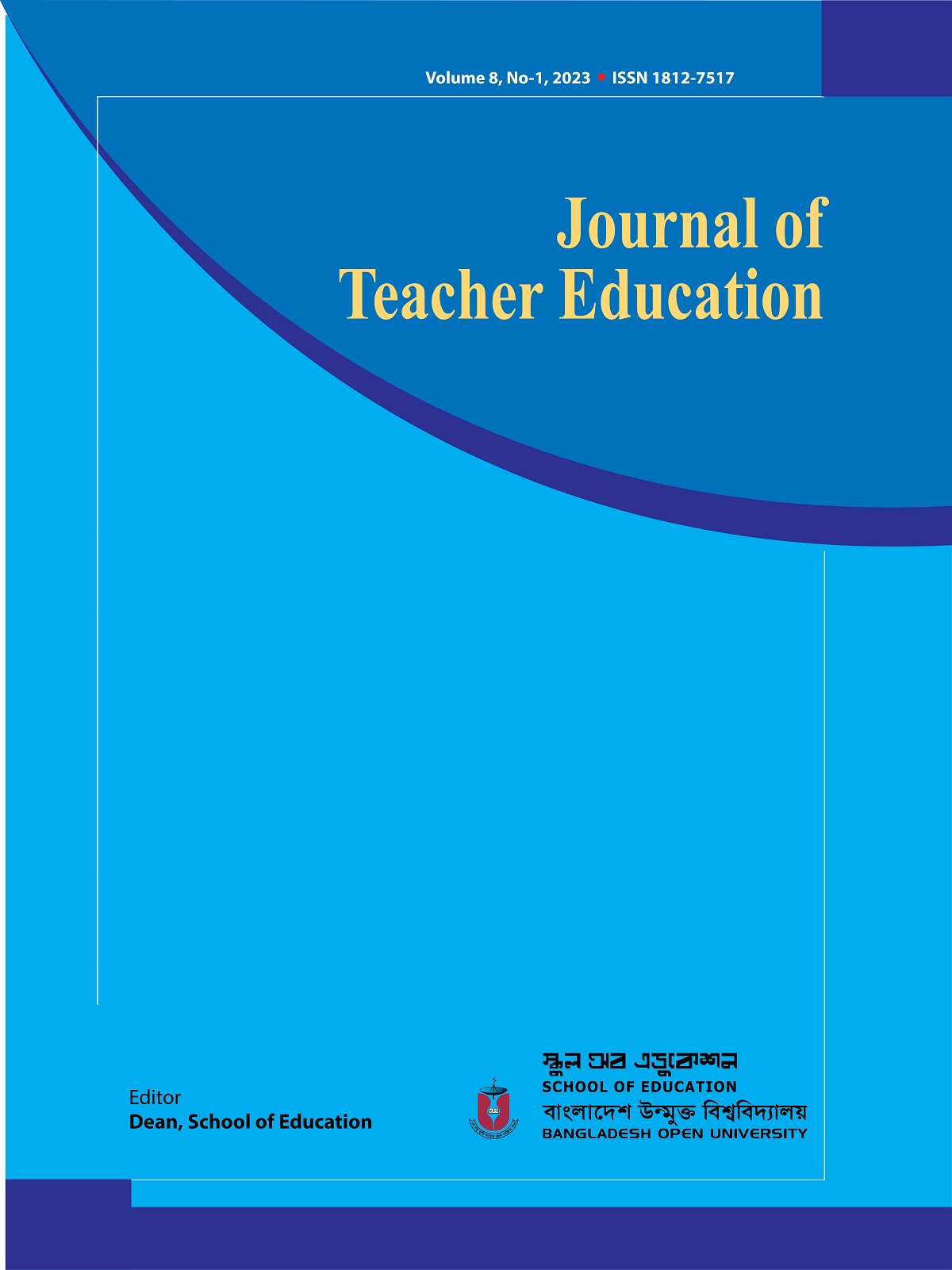 					View Vol. 8 No. 1 (2023):   Journal of Teacher Education
				